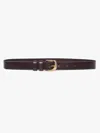Frame Twist Buckle Belt Espresso 100% Leather