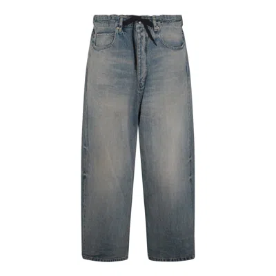 Balenciaga Blue Cotton Denim Jeans In Outback Blue