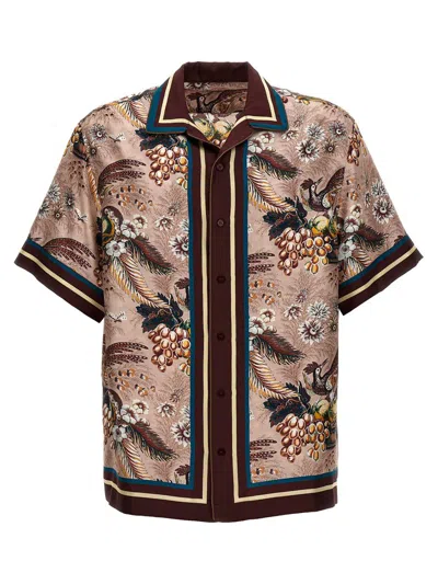 Etro Printed Silk Shirt In Multicolor