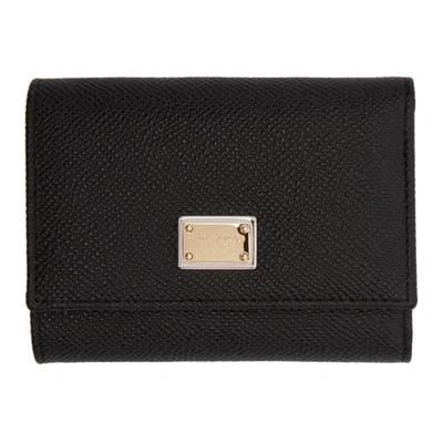 Dolce & Gabbana Black Small Foldover Wallet