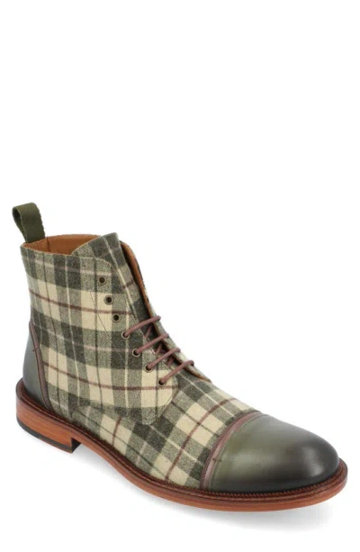 Taft The Jacket Boot In Green Plai