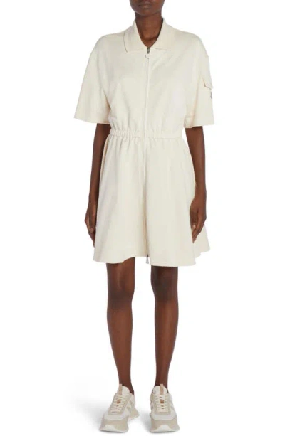 Moncler Fit-and-flare Mini Shirtdress In White