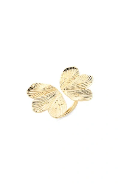 Nordstrom Texture Petal Open Ring In Gold