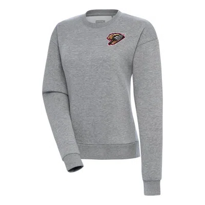 Antigua Heather Gray Fresno Grizzlies Victory Pullover Sweatshirt