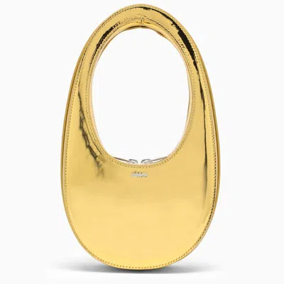Coperni Gold Patent Mini Swipe Bag In Metal