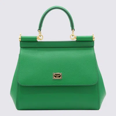 Dolce & Gabbana Green Leather Sicily Handle Bag