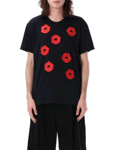 Comme Des Garçons Homme Deux Comme Des Garçons Homme Plus T-shirt Lips In Black