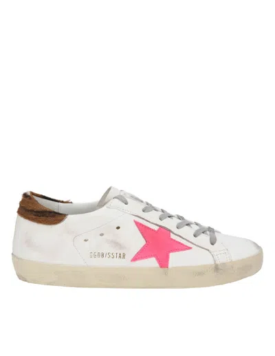 Golden Goose Super-star Sneakers In Leather In White