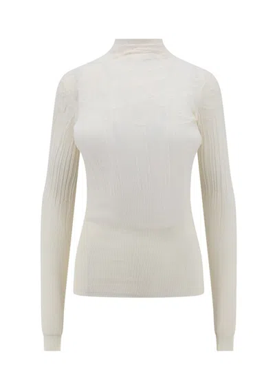 Bottega Veneta Floral Embroidered Top In White