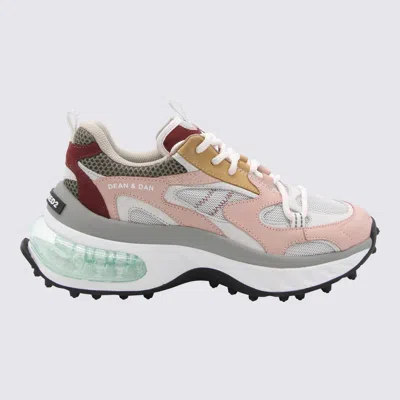 Dsquared2 Pink Leather Sneakers In Pink/white/grey