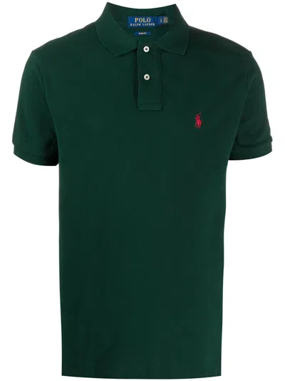 Polo Ralph Lauren Logo Embroidered Polo Shirt In Green