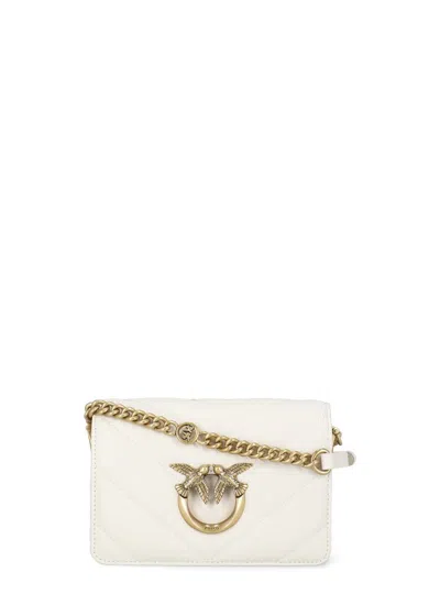 Pinko Love Click Mini Bag In Ivory