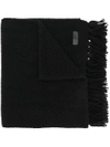 SAINT LAURENT FRINGED SCARF,4861873Y21112321734