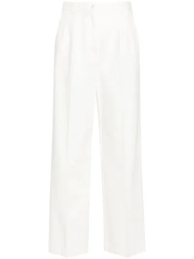 Apc Cotton Trousers In Aac Blanc