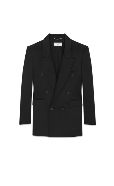 Saint Laurent Blazer Doppiopetto In Black