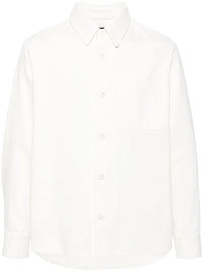 Apc A.p.c. Surchemise Basile Brodee Poitrine Clothing In White