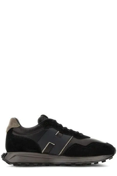 Hogan H601 Leather Low-top Sneakers In Black