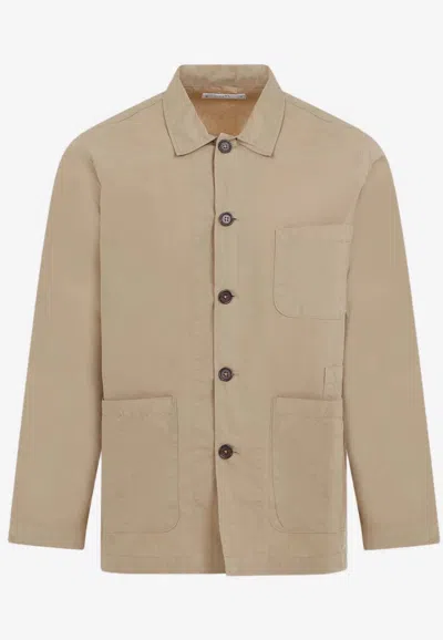 Universal Works Bakers Overshirt In Beige