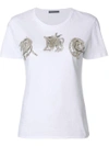 ALEXANDER MCQUEEN ALEXANDER MCQUEEN EMBROIDERED APPLIQUÉS T-SHIRT - WHITE,485352QJZ0612316268