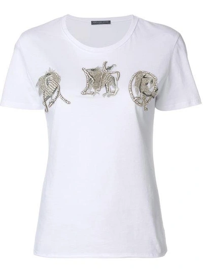 Alexander Mcqueen Embroidered T-shirt In White