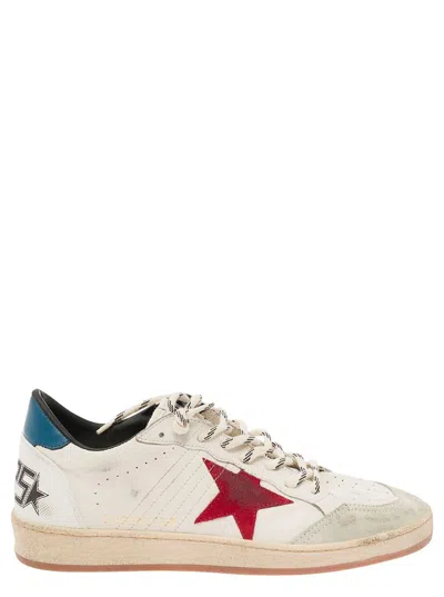 Golden Goose Ball Star Nappa Upper With Ornamental Stitching Nylon Tongue With Edge Suede Star Laminated Heel In Beige