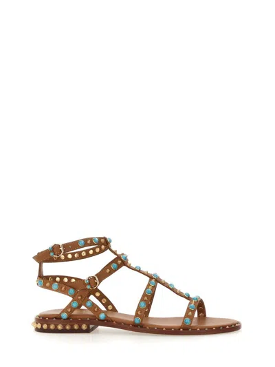 Ash Studded Sandal In Beige