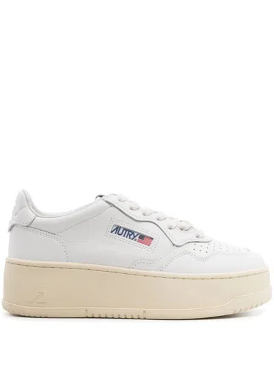 Autry Platform Low Wom Shoes In White