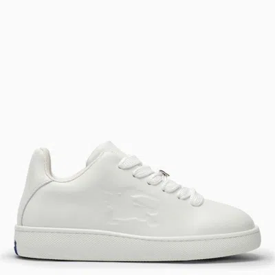 Burberry Box Trainer In Leather In White