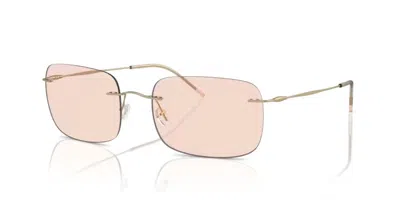 Giorgio Armani Ar1512m Pale Gold Sunglasses In Light Brown