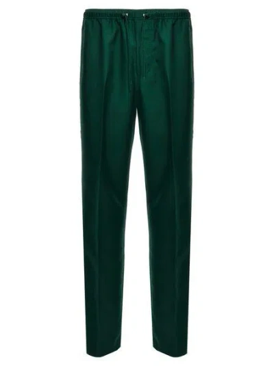 Lanvin Side Band Track Trousers In Green