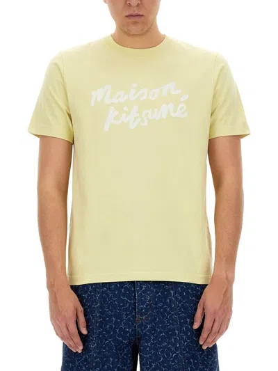Maison Kitsuné T-shirt With Logo In Beige