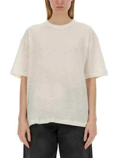 Ymc You Must Create Cotton And Linen T-shirt In White