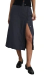 Alex Mill Button-front Skirt In Washed Black