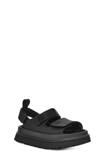 Ugg Kids' Goldenglow Touch-strap Sandals In Black
