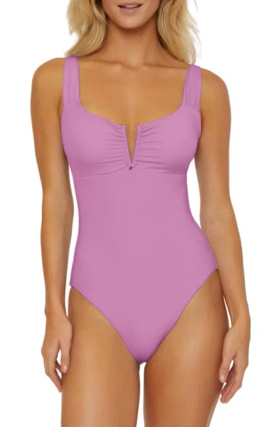 Becca Colour Code V-wire One-piece Swimsuit In Malva