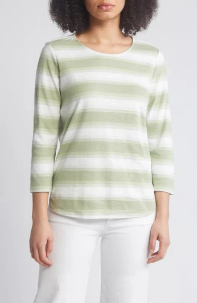 Tommy Bahama Ashby Isles Ombré Stripe Cotton T-shirt In Tea Leaf