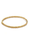 Monica Vinader Nura Teardrop Bangle Bracelet In 18ct Gold Vermeil