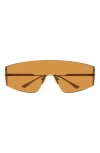 Bottega Veneta 99mm Mask Sunglasses In Orange Solid