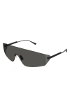 Bottega Veneta 99mm Mask Sunglasses In Black/gray Solid