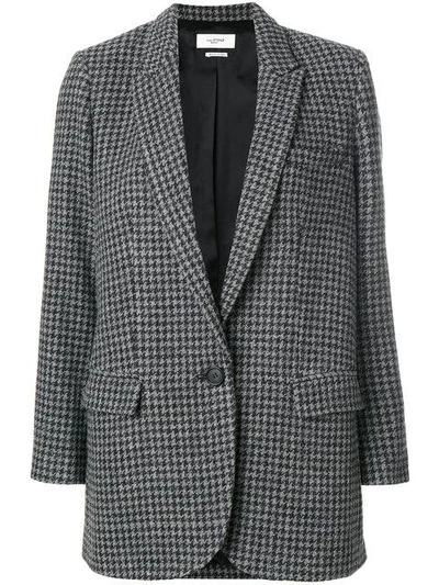 Isabel Marant Étoile Ice Overcoat In Checkered & Plaid, Grey. In Grey