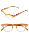 Eyebobs Waylaid 46mm Reading Glasses In Amber And Crystal