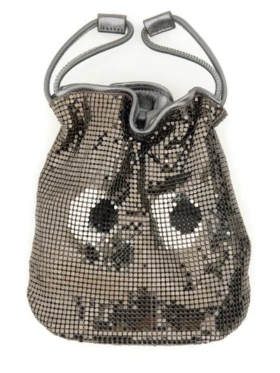 Anya Hindmarch Pouch In Mesh In Charcoal