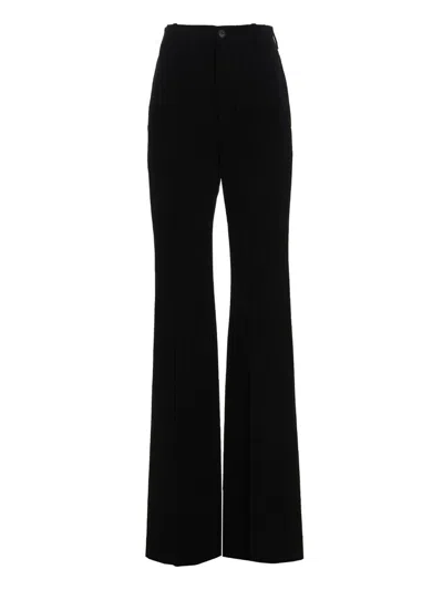 Balenciaga Twill Pin Stripe Pants In White/black