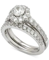 Marchesa Certified Diamond Bridal Set (2 Ct. T.w.) In 18k Gold, White Gold Or Rose Gold, Created For Macy's In Rose Gold