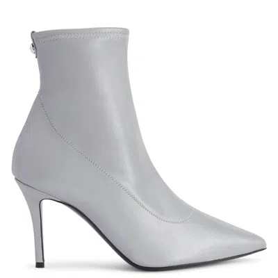Giuseppe Zanotti Mirea 90mm Leather Ankle Boots In Grey