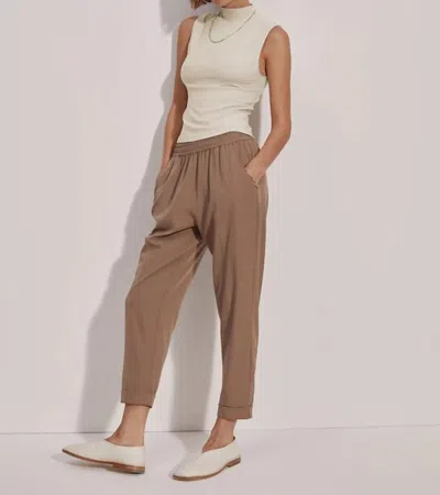 Varley Taupe Stone Oakland Taper Trousers In Multi