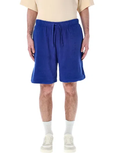 Burberry Cotton Towelling Shorts In Knight