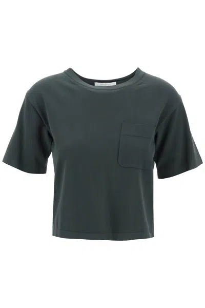 Max Mara T Shirt Acro In Maglia Di Viscosa In Green