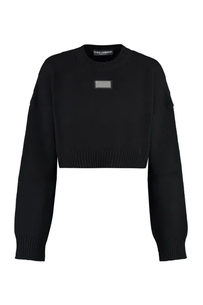 Dolce & Gabbana Virgin Wool And Cashmere Pullover In Black