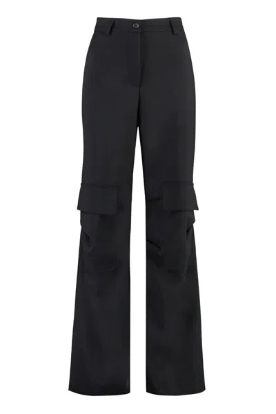 P.a.r.o.s.h . Wool Cargo Trousers In Black